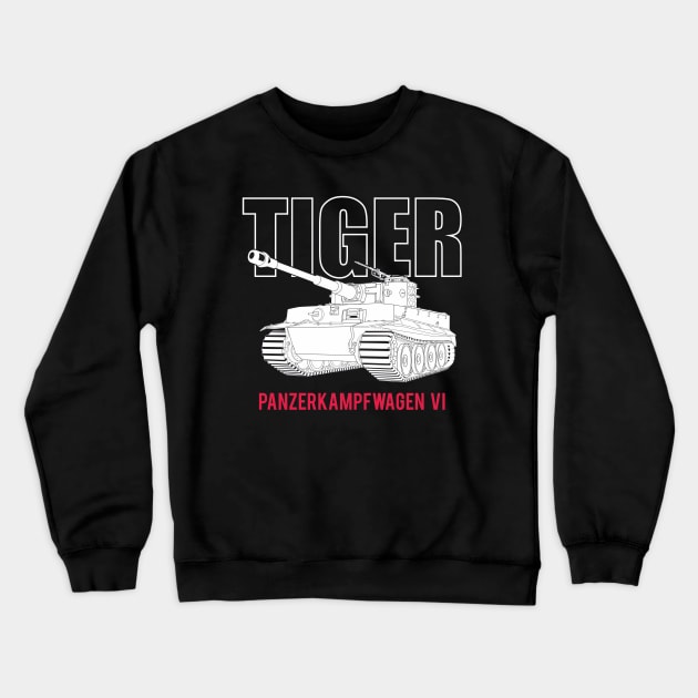 Best for the tank lover! Famous German tank Pz-VI Tiger Crewneck Sweatshirt by FAawRay